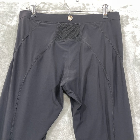 McPlanet Pull On Casual Pants Womens Size 8 Black Stretch  Embellished Logo - Picture 9 of 9